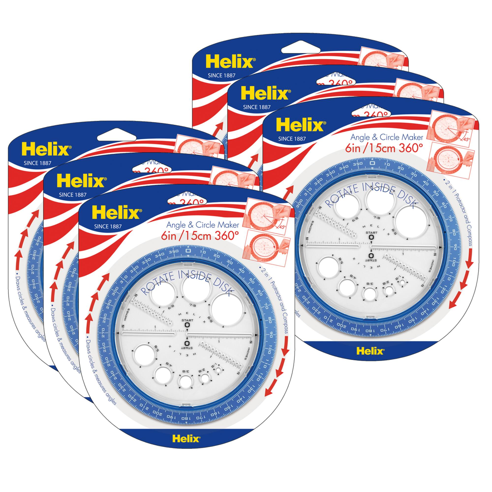 Helix® 360° Angle & Circle Maker, 6ct.